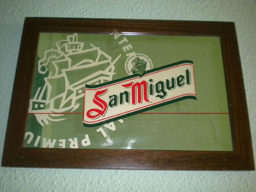 Cuadro espejo cerveza San Miguel