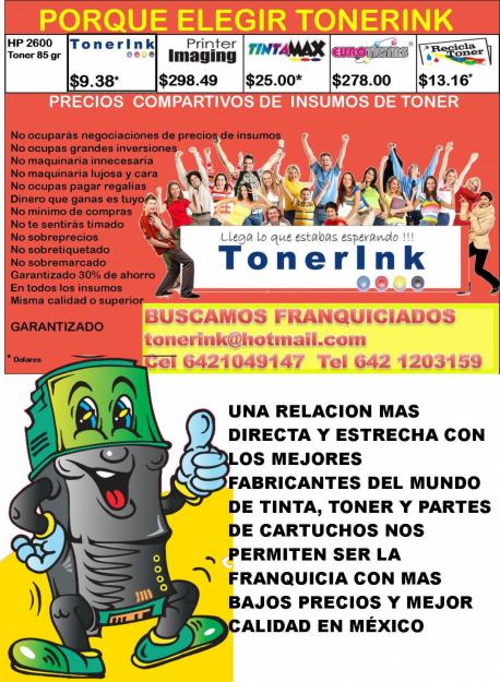 Franquicia de cartuchos de tinta y toner