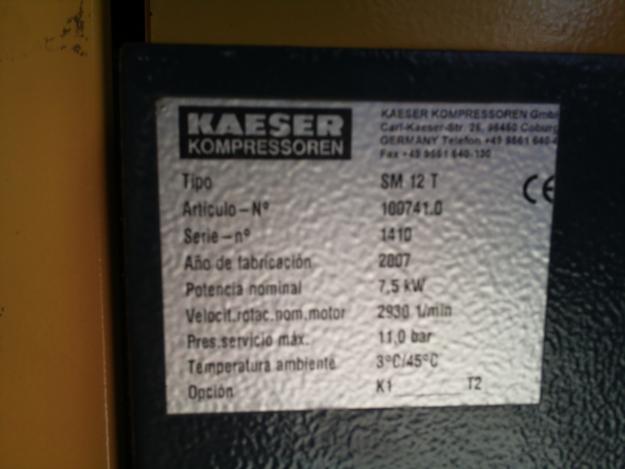 Compresor Kaeser de 7.5KW