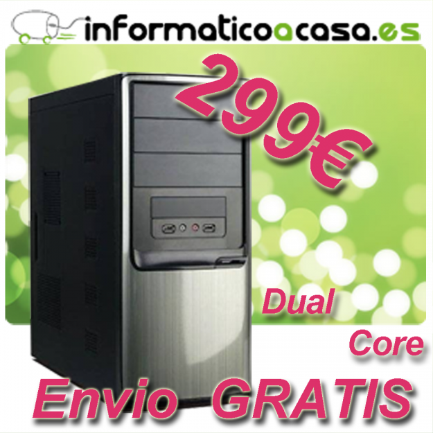 Ordenador intel Pentium Dual Core 5300 2Gb Ram 500hd 299€ te lo instalamos gratis en casa