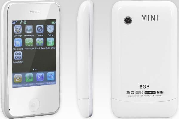 MOVIL LIBRE MINI PHONE DUAL SIM BLANCO TACTIL NUEVO. MODELO 2009 KA08 MINI I9 I68
