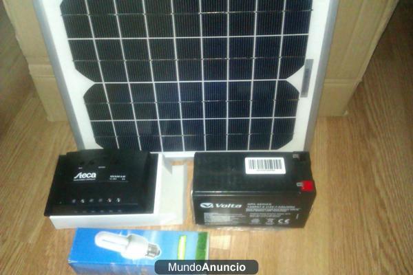 PLACA SOLAR+REGULADOR+BATERIA+LUZ NUEVOS