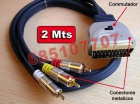 Cable Euroconector bidireccional con 3 tomas RCA - mejor precio | unprecio.es