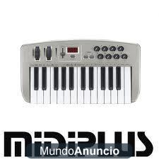 Teclado controlador MIDI BCT MIDIPlus Origin 25 Funciones: - 25 teclas de tamaño estándar - Botones para subir y bajar l