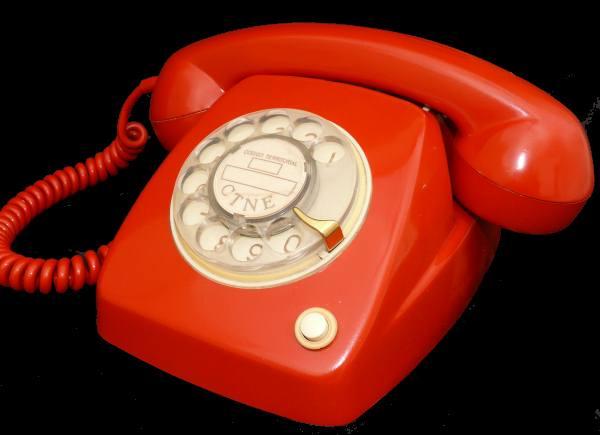 telefonos heraldos rojos con botonera, decoracion retro