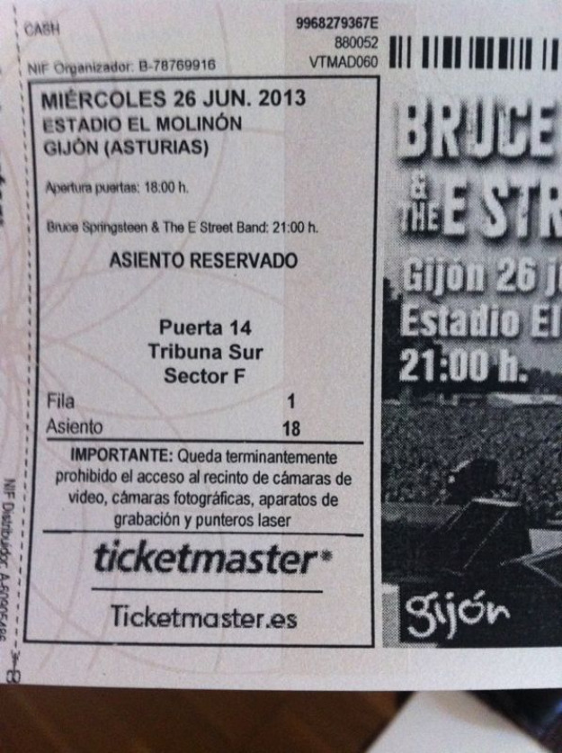 Entradas Bruce Springsteen