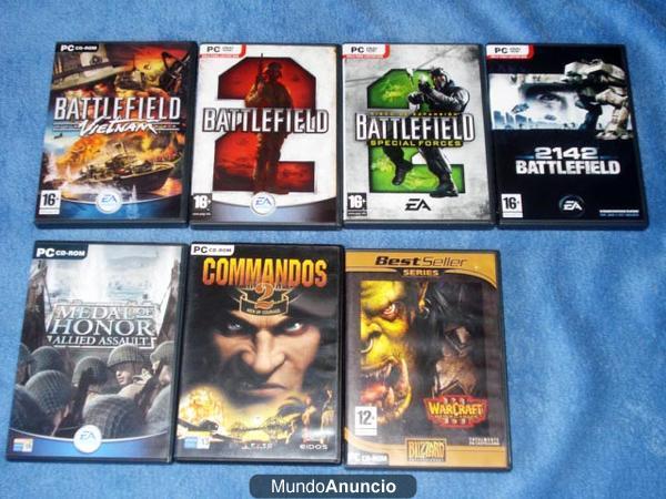 Videojuegos PC Battlefield, Warcraft 3 III y otros