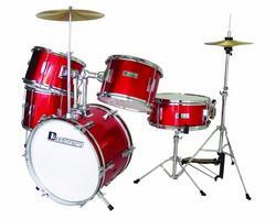 BASEDJ - Batería para niños  Dimavery JDS-305 Kids Drum Set, rojo