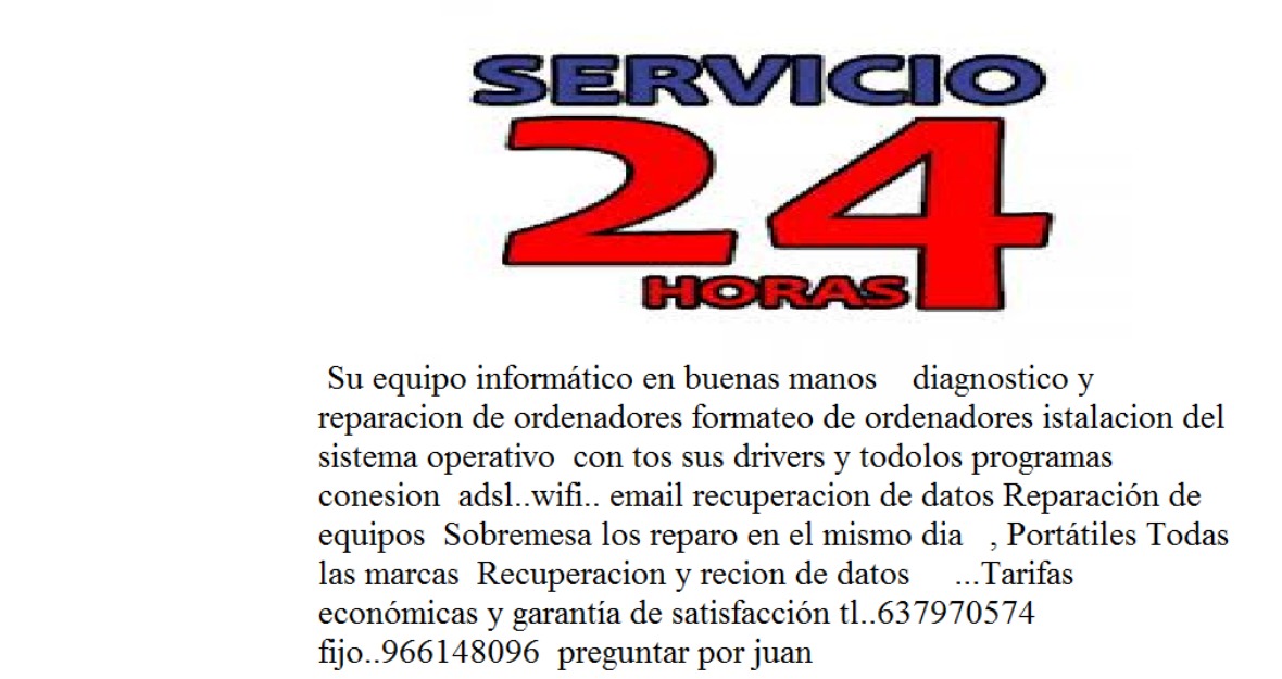 ordenadores reparacion de portatiles y sobre mesa formateo te pongo el sistema queme digai