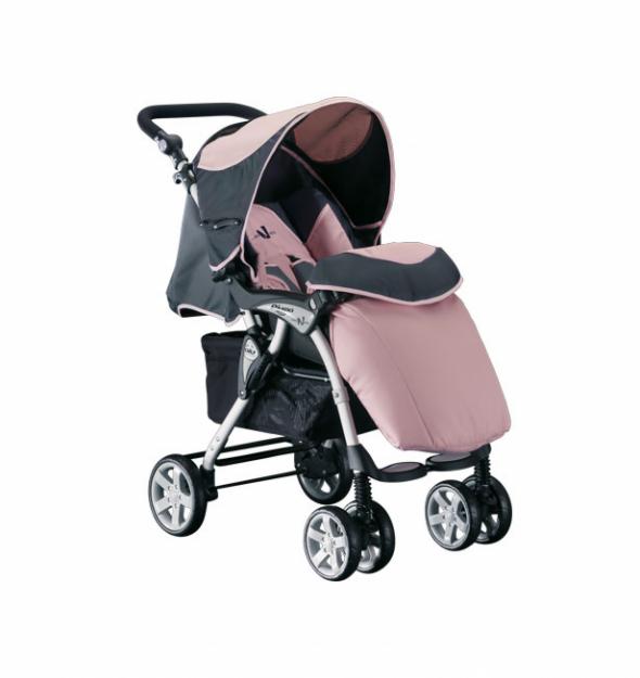 silla paseo neonato piuma color rosa.