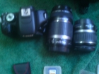 Vendo Canon 550d + objetivo 18-55 + 55-250 + bolsa + tarjeta 8gb +bateria - mejor precio | unprecio.es