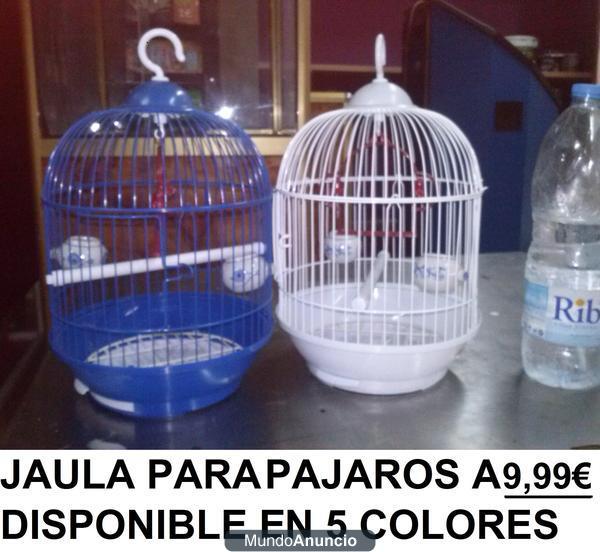 Jaulas para pajaros en distintos colores, con todos sus accesorios y nuevas a estrenar