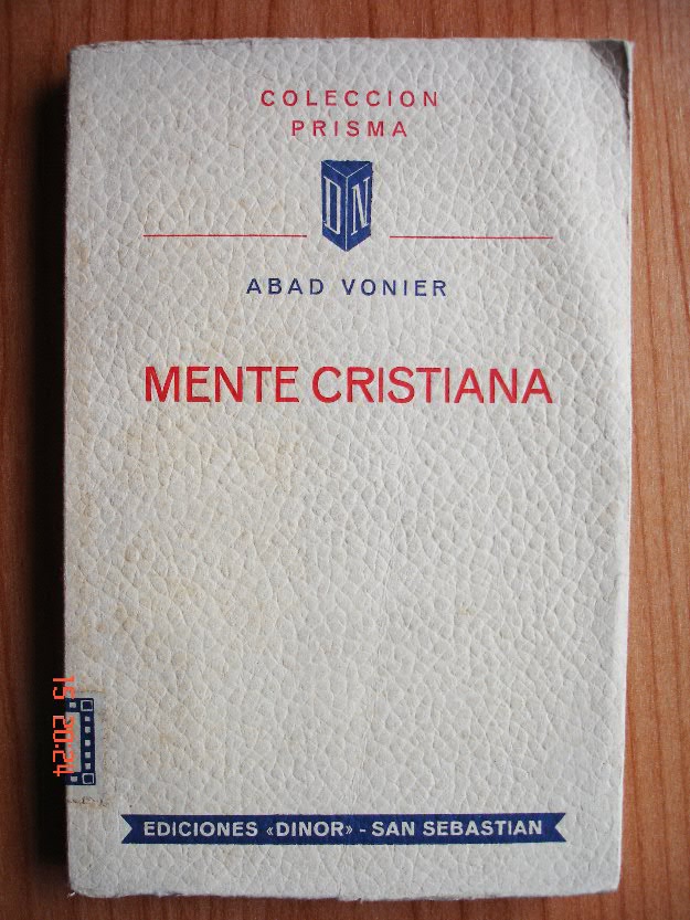 abad vonier - mente cristiana (ed. dinor, 1954)