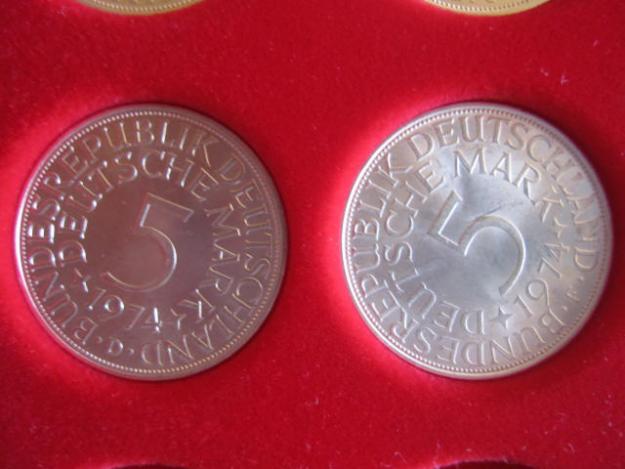 Coleccion monedas 5 marcos de plata 1951 a 1974 - Alemania