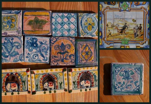 azulejos, baldosas de ceramica, macetas