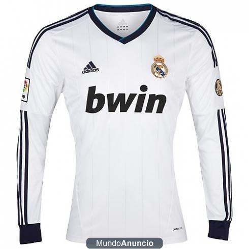 Venta camiseta de real madrid manga large 2013 1 equipacion blanco