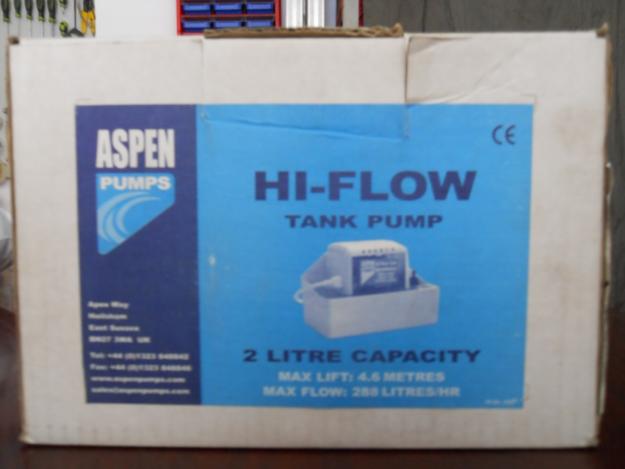 Bomba de Condensados nueva  marca ASPEN Hi-Flow con 2 litros de depósito