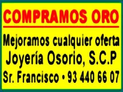 COMPRO ORO EN TARREGA  (93-440-66-07)
