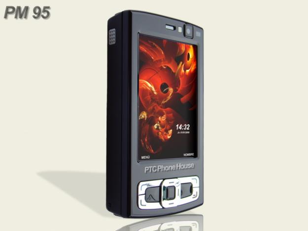 PM95 negro, pantalla táctil, Televisión, MP3, MP4, Dual Sim, Bluetooth