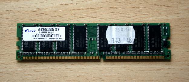 Memoria RAM 1Gb y 256Mb