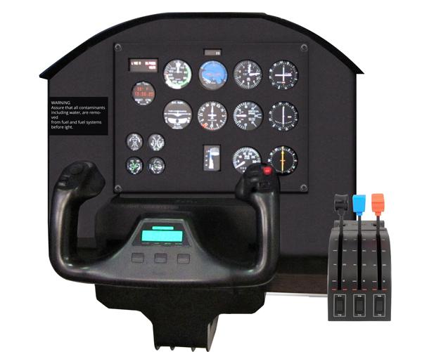 Panel completo de simulador de vuelo