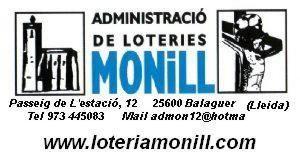 ADMON DE LOTERIAS MONILL LA 1 DE BALAGUER (LLEIDA)