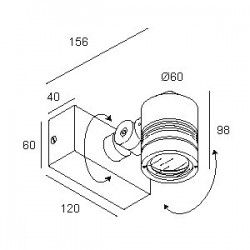 Delta Light Dox 2 orientable t50 a - iLamparas.com