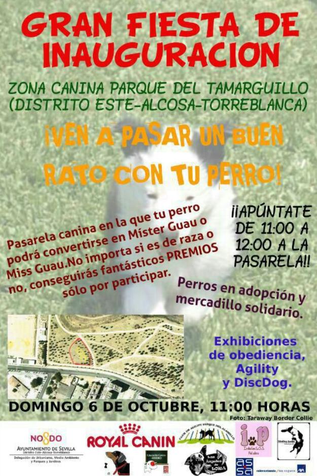 Gran fiesta de inaguración! Parque del Tamarguillo, Zona Canina, Defensa Felina