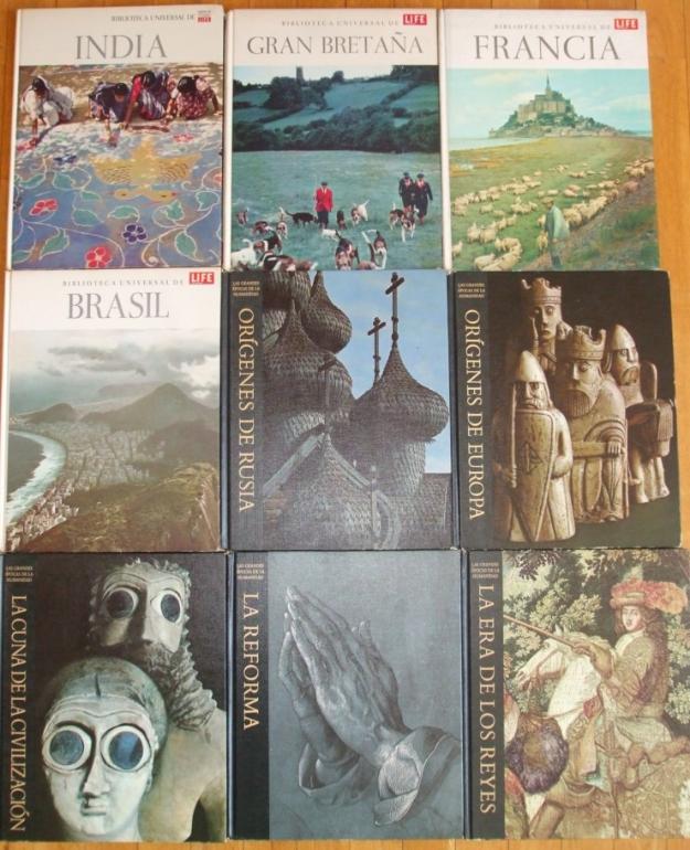 Lote de 9 libros de Geografía e Historia de la biblioteca universal TIME-LIFE