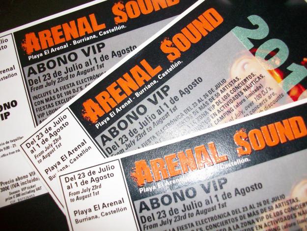 VENDO ABONOS VIP PARA EL ARENAL FESIVAL 2010