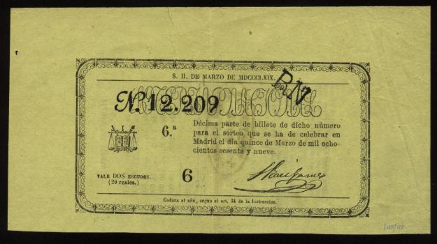 LOTERIA DE 1.869