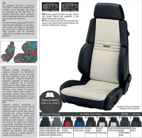 ASIENTO RECARO ORTHOPÄD PIEL NEGRA Y DINAMICA BEIGE