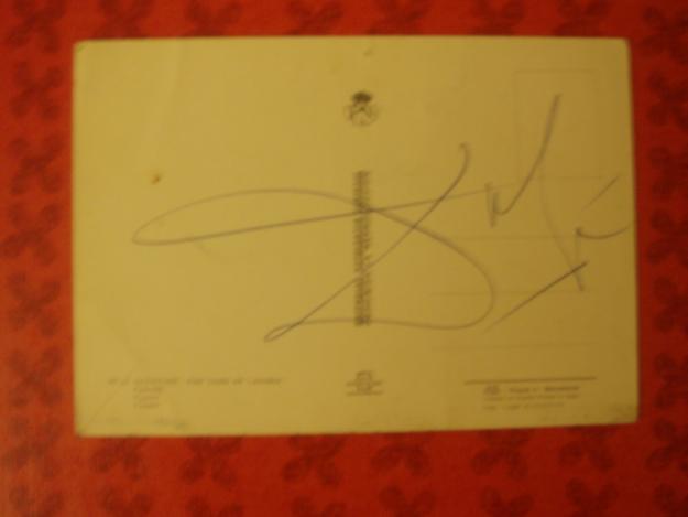 Firma de Dali en postal de Aranjuez