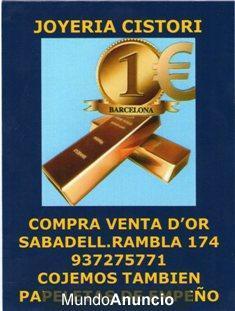 JOYERIA CISTORI COMPRA VENTA D’OR Y RELLOTGES D’OR ROLEX Y CARTIER