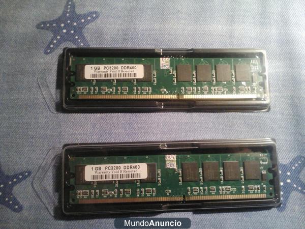 Pack memorias DDR 400 PC 3200 2x1GB