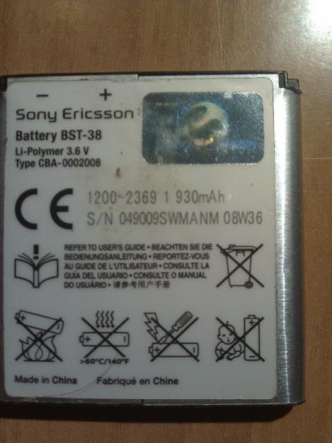 Bateria Sony Ericsson BST-38