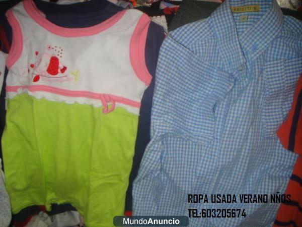 ROPA USADA (VENTA POR KILOS),ROPA DE NIÑOS DE VERANO TEL: 603205674