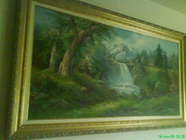 Vendo 5 cuadros de pintura al óleo póster enmarcado de spiderman, póster Robert de Niro