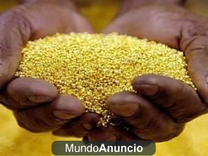 Comercio de polvo de oro en bruto y lingotes de oro