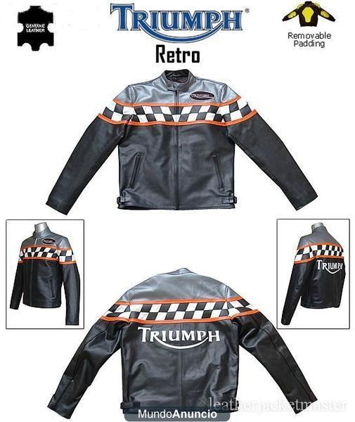 CHAQUETA MOTO PIEL TRIUMPH