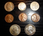 Lote de ocho Monedas -antiguas -americanas - mejor precio | unprecio.es