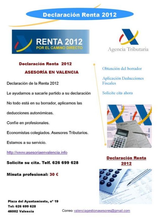 Declaración Renta 2012