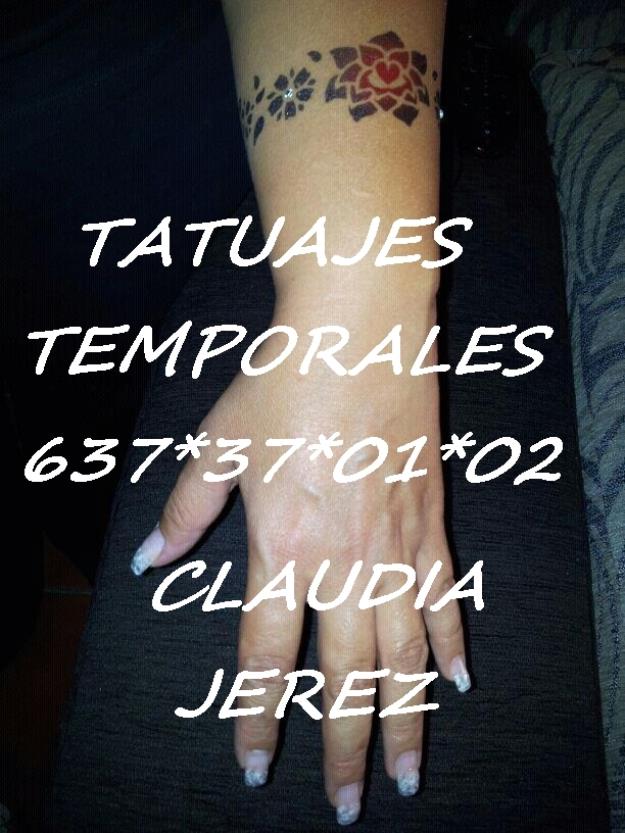 Tatuajes temporales. no es henna. jerez