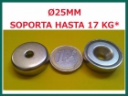 Iman neodimio avellanado 25mm hasta 17kg - mejor precio | unprecio.es