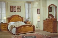 dormitorio matrimonio en madera noble castaño macizo