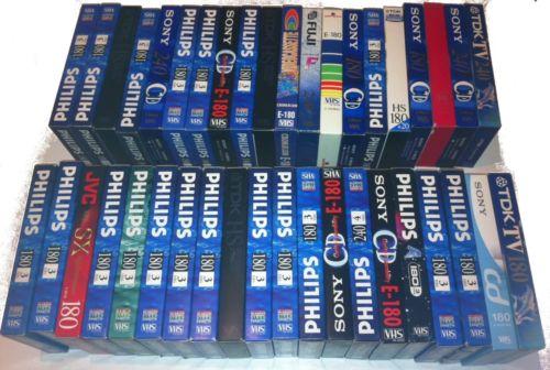 40 Cintas VHS para grabar