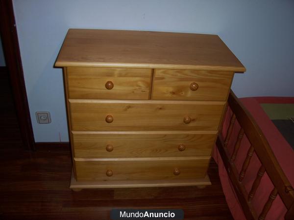 CÓMODA MADERA PINO