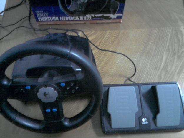 volante y pedales ps2 logitech, nuevo (y juegos ps2)