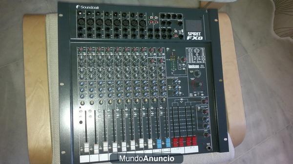 Vendo mesa de mezclas Souncraft Spirit FX8