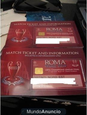 CHAMPIONS LEAGUE FINAL 2009 ROME 2 TICKETS